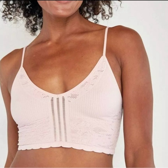 Free People Other - Free People Intimately Blush Pink Bralette Sz L/XL